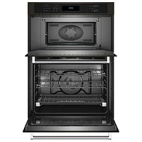 Kitchenaid 30" 6.4 Cu. Ft. Combination True Convection Electric Wall Oven (KOEC530PBS) - Black Stainless Steel