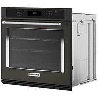 Kitchenaid 30" 5 Cu. Ft. True Convection Electric Wall Oven (KOES530PBS) - Black Stainless Steel