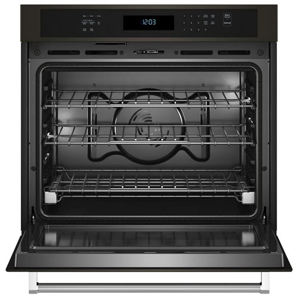 Kitchenaid 30" 5 Cu. Ft. True Convection Electric Wall Oven (KOES530PBS) - Black Stainless Steel