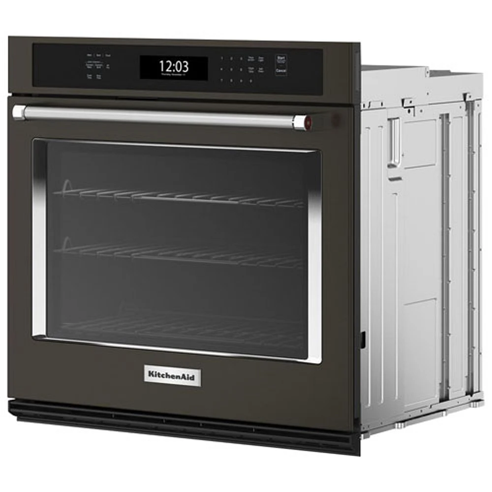 Kitchenaid 27" 4.3 Cu. Ft. True Convection Electric Wall Oven (KOES527PBS) - Black Stainless Steel