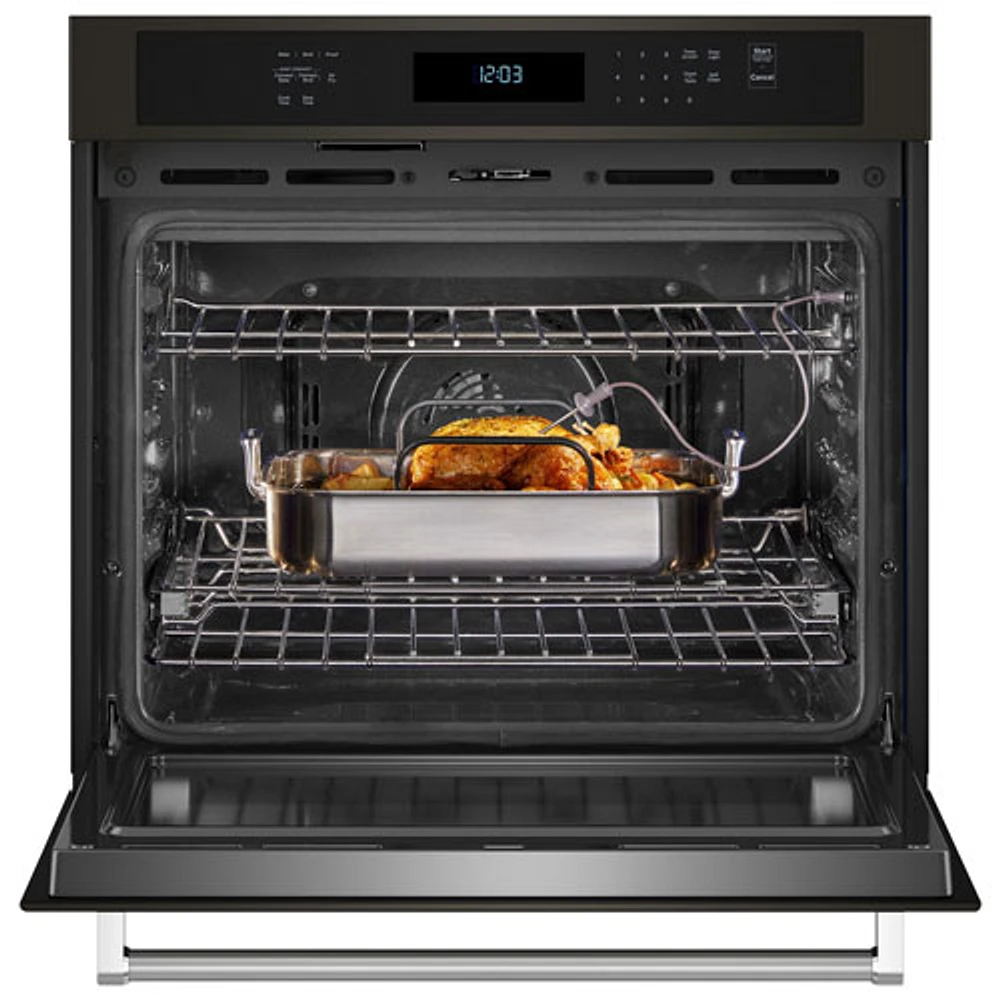 Kitchenaid 27" 4.3 Cu. Ft. True Convection Electric Wall Oven (KOES527PBS) - Black Stainless Steel