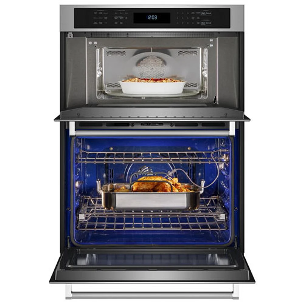 Kitchenaid 30" 6.4 Cu. Ft. Combination True Convection Electric Wall Oven (KOEC530PSS) -Stainless Steel