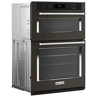 Kitchenaid 27" 5.7 Cu. Ft. Combination True Convection Electric Wall Oven (KOEC527PBS) - Black Stainless Steel