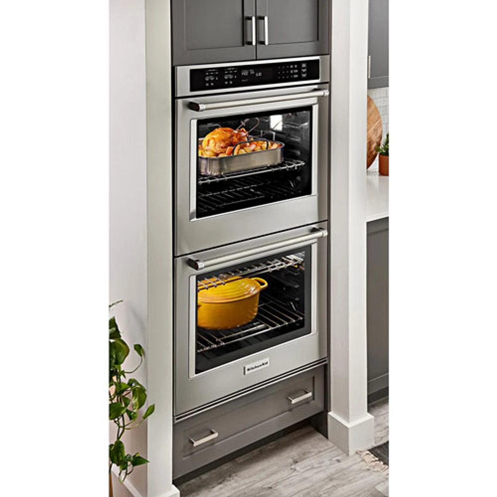 Kitchenaid 27" 8.6 Cu. Ft. Double True Convection Electric Wall Oven (KOED527PSS) - Stainless Steel