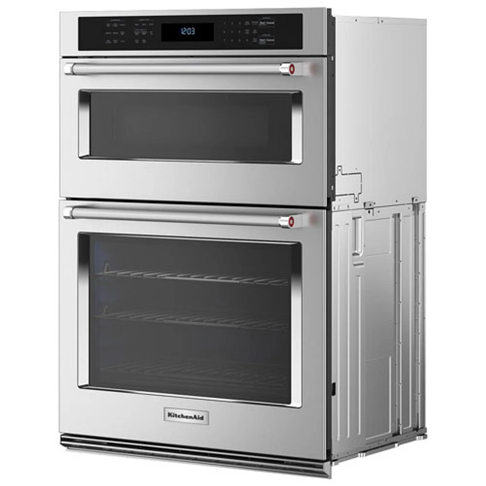 Kitchenaid 27" 5.7 Cu. Ft. Combination True Convection Electric Wall Oven (KOEC527PSS) - Stainless Steel