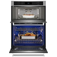 Kitchenaid 27" 5.7 Cu. Ft. Combination True Convection Electric Wall Oven (KOEC527PSS) - Stainless Steel