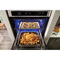 Kitchenaid 27" 5.7 Cu. Ft. Combination True Convection Electric Wall Oven (KOEC527PSS) - Stainless Steel