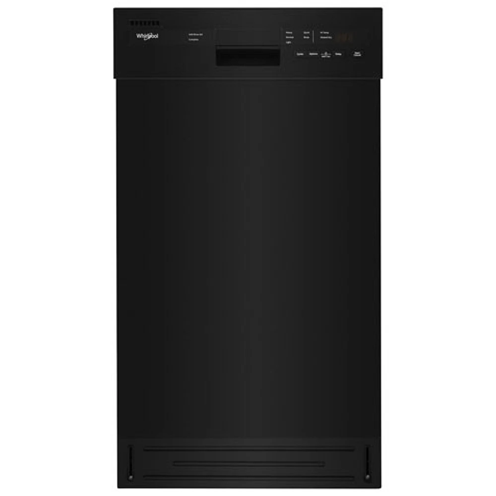 Whirlpool 18" 50dB Built-In Dishwasher with Stainless Steel Tub & Third Rack (WDPS5118PB) - Black