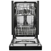 Whirlpool 18" 50dB Built-In Dishwasher with Stainless Steel Tub & Third Rack (WDPS5118PB) - Black