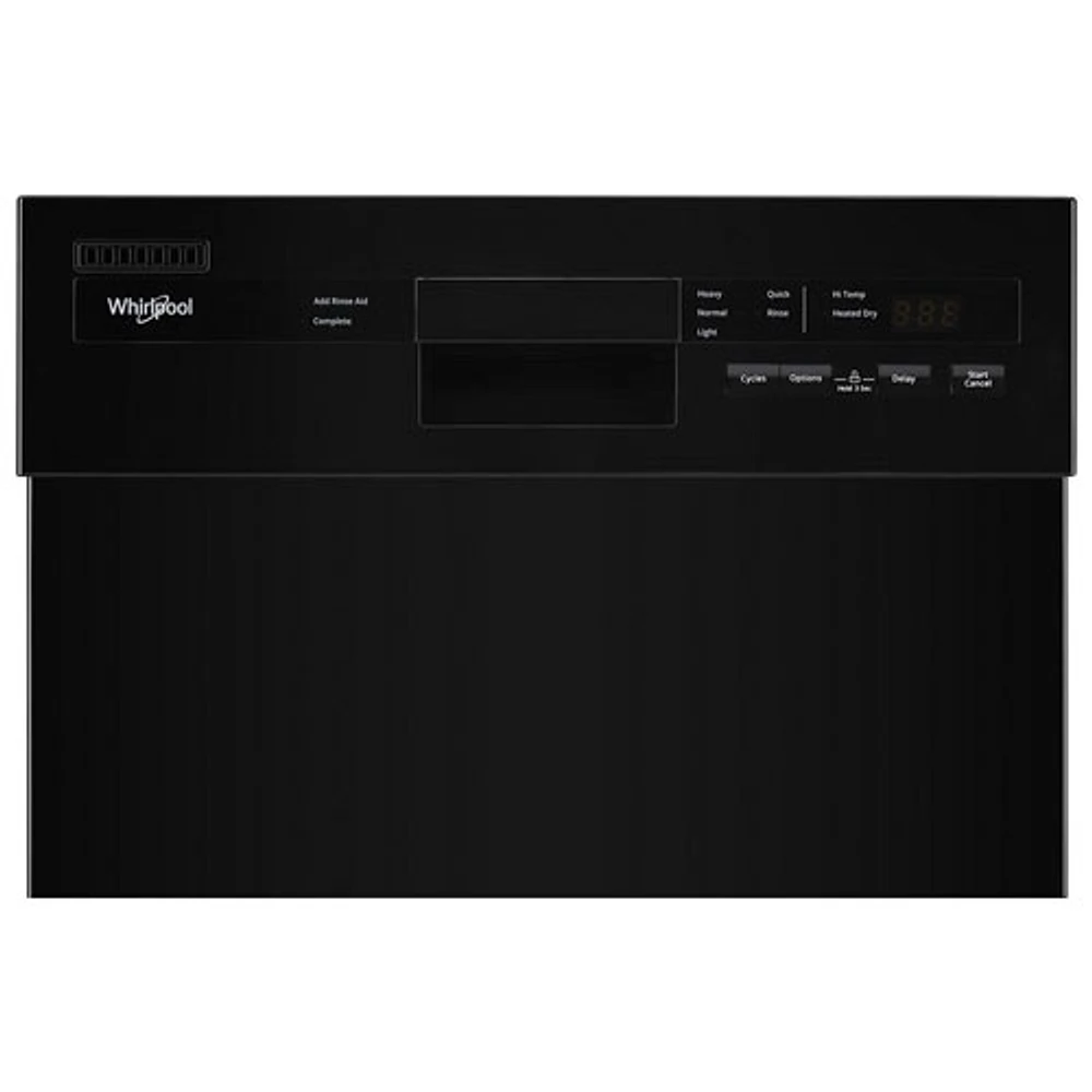 Whirlpool 18" 50dB Built-In Dishwasher with Stainless Steel Tub & Third Rack (WDPS5118PB) - Black