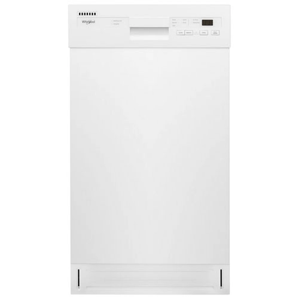 Whirlpool 18" 50dB Built-In Dishwasher with Stainless Steel Tub & Third Rack (WDPS5118PW) - White