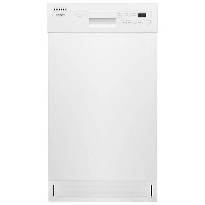 Whirlpool 18" 50dB Built-In Dishwasher with Stainless Steel Tub & Third Rack (WDPS5118PW) - White