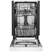 Whirlpool 18" 50dB Built-In Dishwasher with Stainless Steel Tub & Third Rack (WDPS5118PW) - White