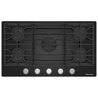 KitchenAid 37" 5-Burner Gas Cooktop (KCGG536PBL) - Black