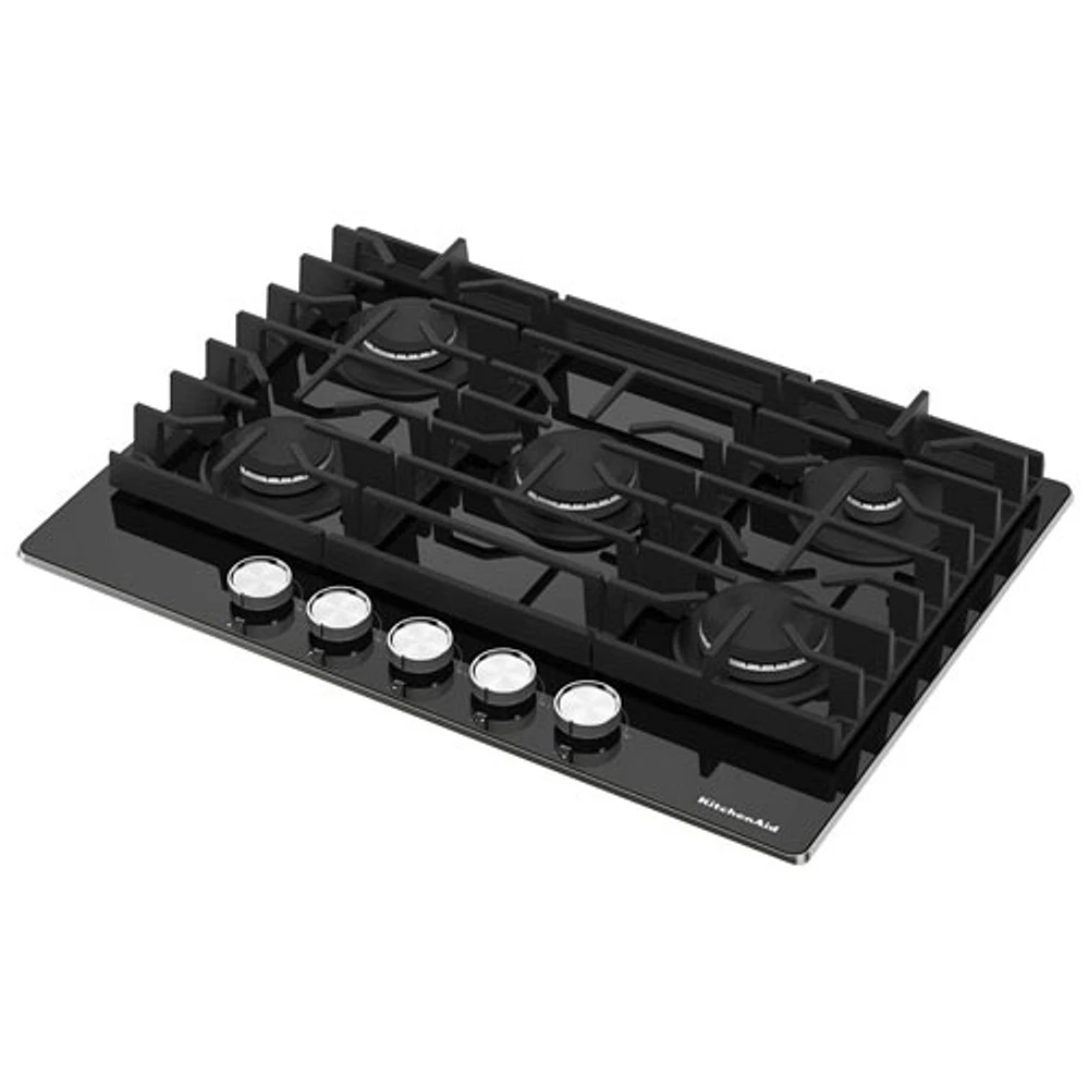 KitchenAid 37" 5-Burner Gas Cooktop (KCGG536PBL) - Black