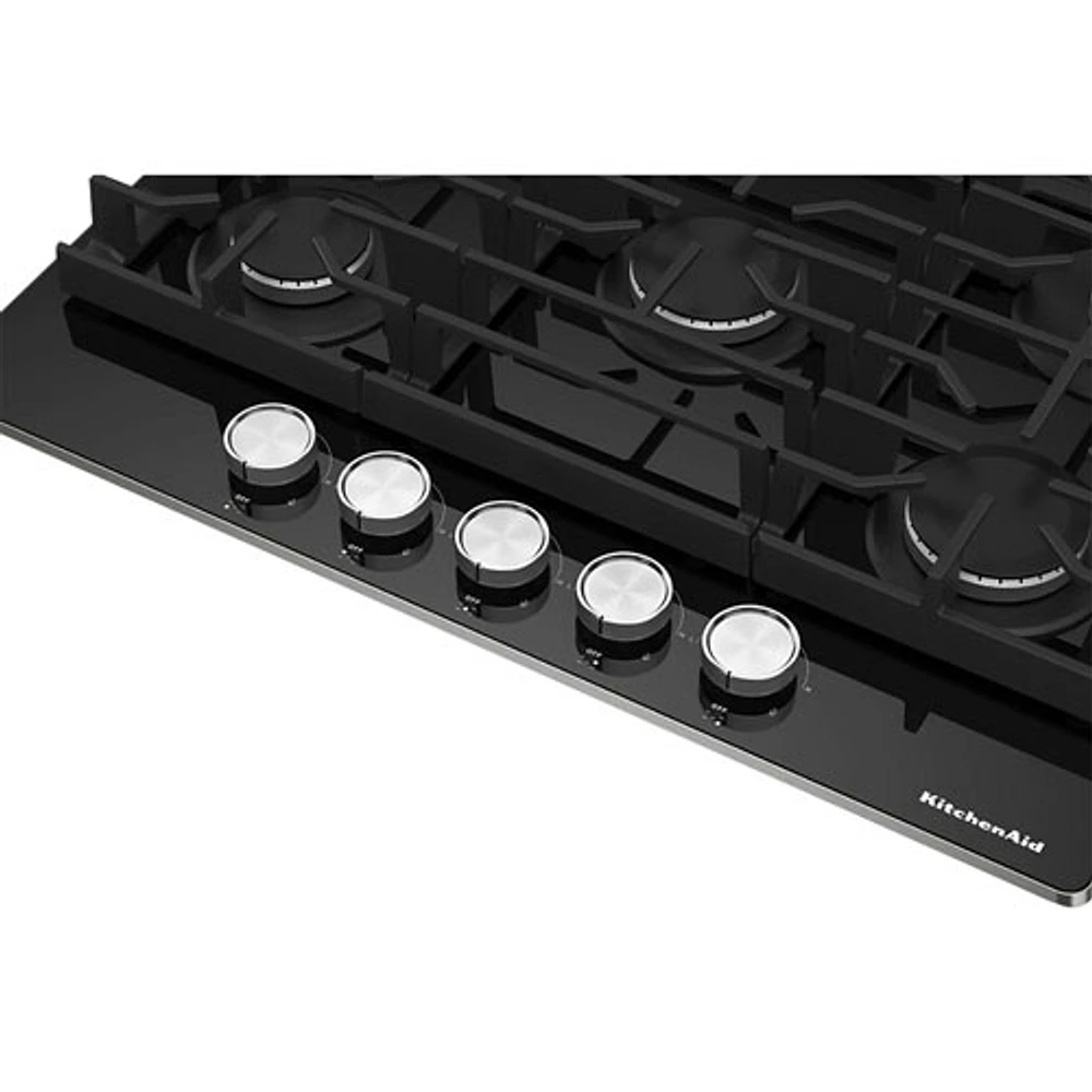 KitchenAid 37" 5-Burner Gas Cooktop (KCGG536PBL) - Black