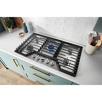 Whirlpool 36" 5-Burner Gas Cooktop (WCGK7036PS) - Stainless Steel