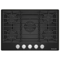 KitchenAid 30" 5-Burner Gas Cooktop (KCGG530PBL) - Black