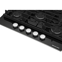 KitchenAid 30" 5-Burner Gas Cooktop (KCGG530PBL) - Black