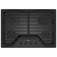 Whirlpool 30" 4-Burner Gas Cooktop (WCGK5030PB) - Black