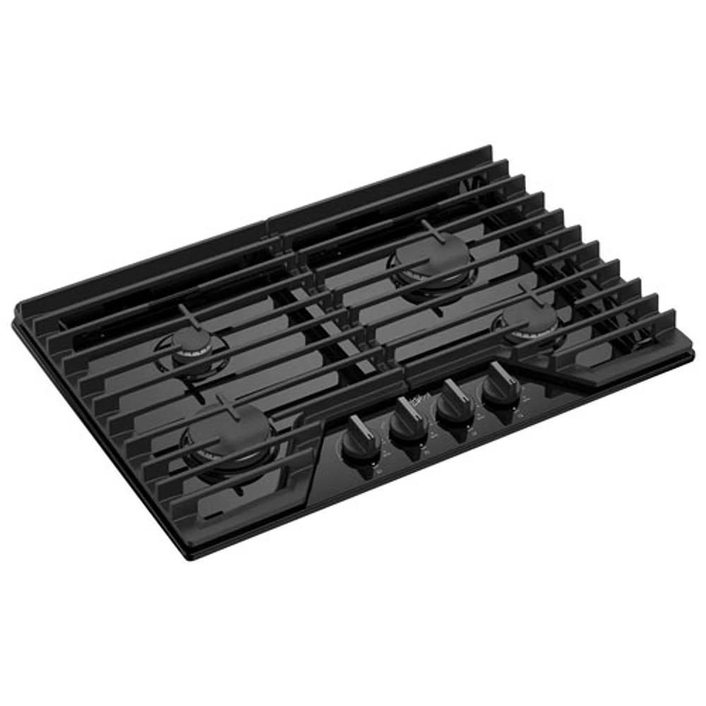 Whirlpool 30" 4-Burner Gas Cooktop (WCGK5030PB) - Black