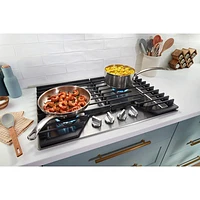 Whirlpool 30" 4-Burner Gas Cooktop (WCGK5030PB) - Black