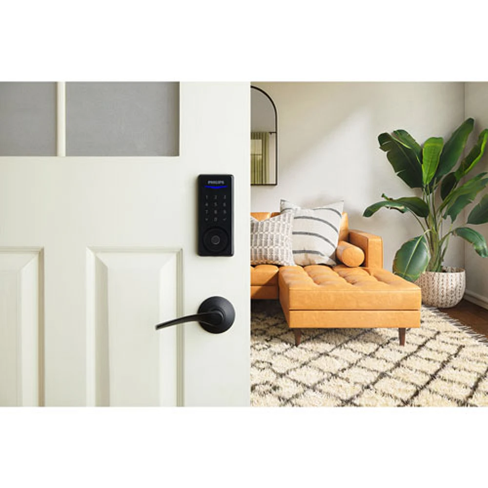 Philips 4000 Series Fingerprint Wi-Fi Deadbolt Smart Lock Combo - Matte Black