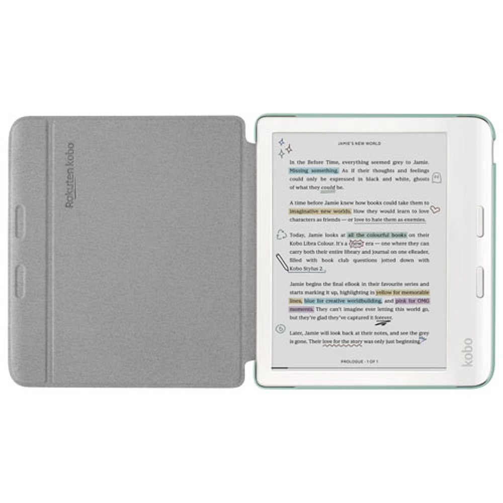 Étui SleepCover de base pour Libra Colour de Kobo - Vert botanique