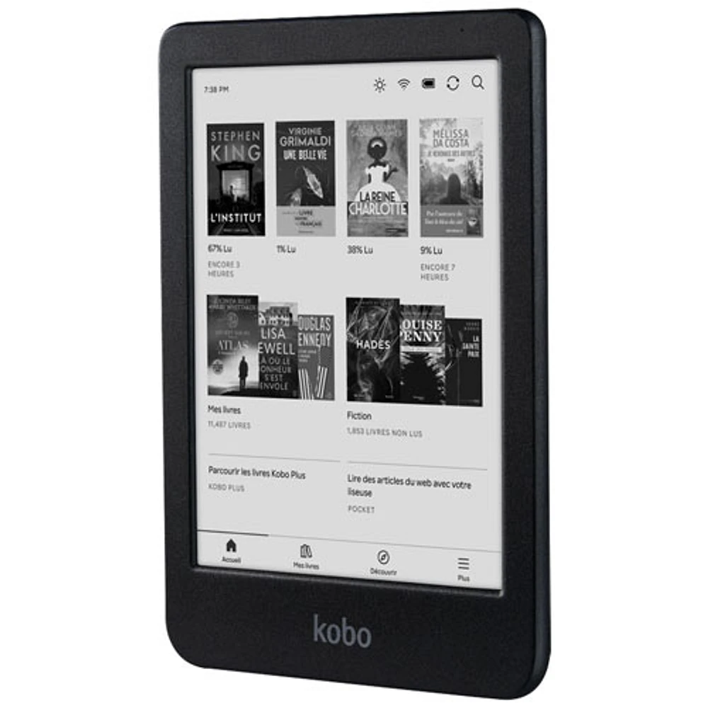 Kobo Clara Black/White 6” Digital eReader with Touchscreen - Black