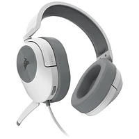 Corsair HS55 Over-Ear Gaming Headset with Microphone - White