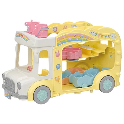 Calico Critters Rainbow Nursery Bus Playset