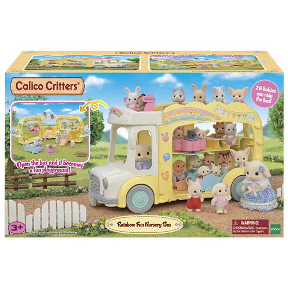 Calico Critters Rainbow Nursery Bus Playset