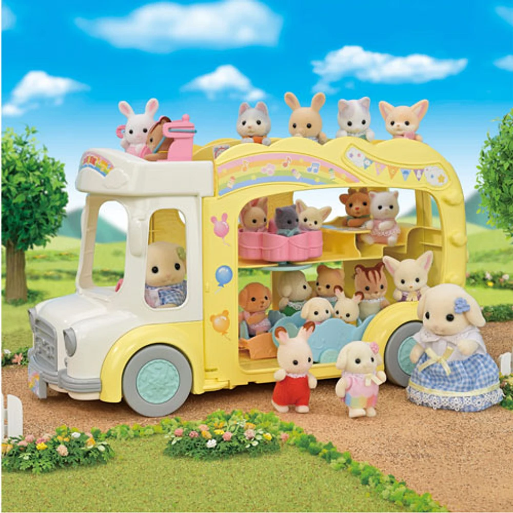 Ensemble de jeu Bus ensoleillé de garderie de Calico Critters