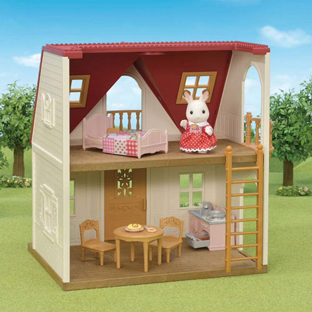 Ensemble de jeu Premier chalet douillet au toit rouge de Calico Critters