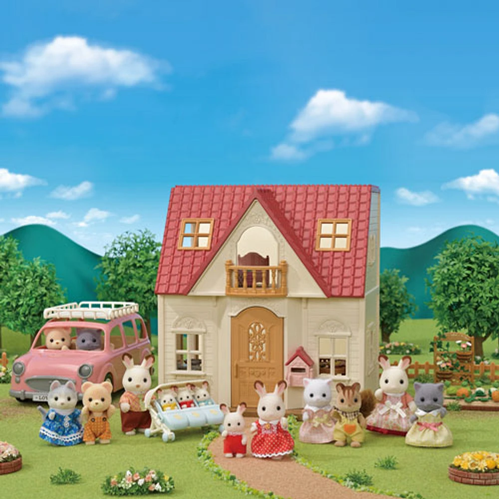 Ensemble de jeu Premier chalet douillet au toit rouge de Calico Critters