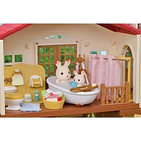 Ensemble de jeu Maison de campagne au toit rouge de Calico Critters : Salle de jeu secrète du grenier