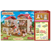 Ensemble de jeu Maison de campagne au toit rouge de Calico Critters : Salle de jeu secrète du grenier