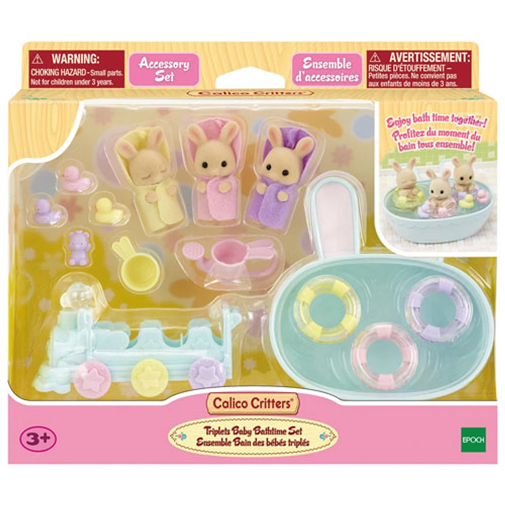 Ensemble de jeu Bain des bébés triplés de Calico Critters