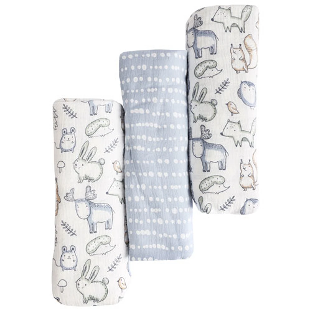 Nemcor Muslin Swaddles - 3 Pack