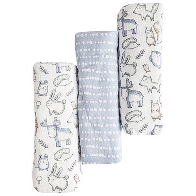 Nemcor Muslin Swaddles - 3 Pack