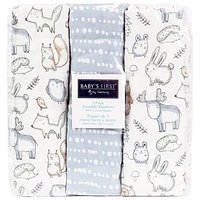 Nemcor Muslin Swaddles - 3 Pack