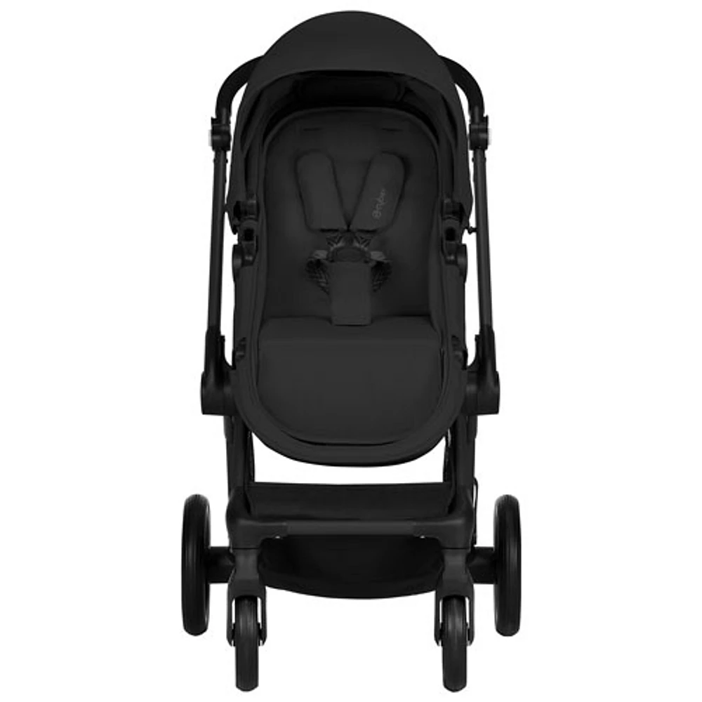 Cybex EOS Stroller + Aton 2 Infant Car Seat with 5 Modes Travel System - Moon Black