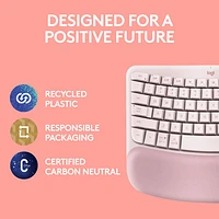 Logitech Wave Keys Wireless Ergonomic Keyboard - Rose