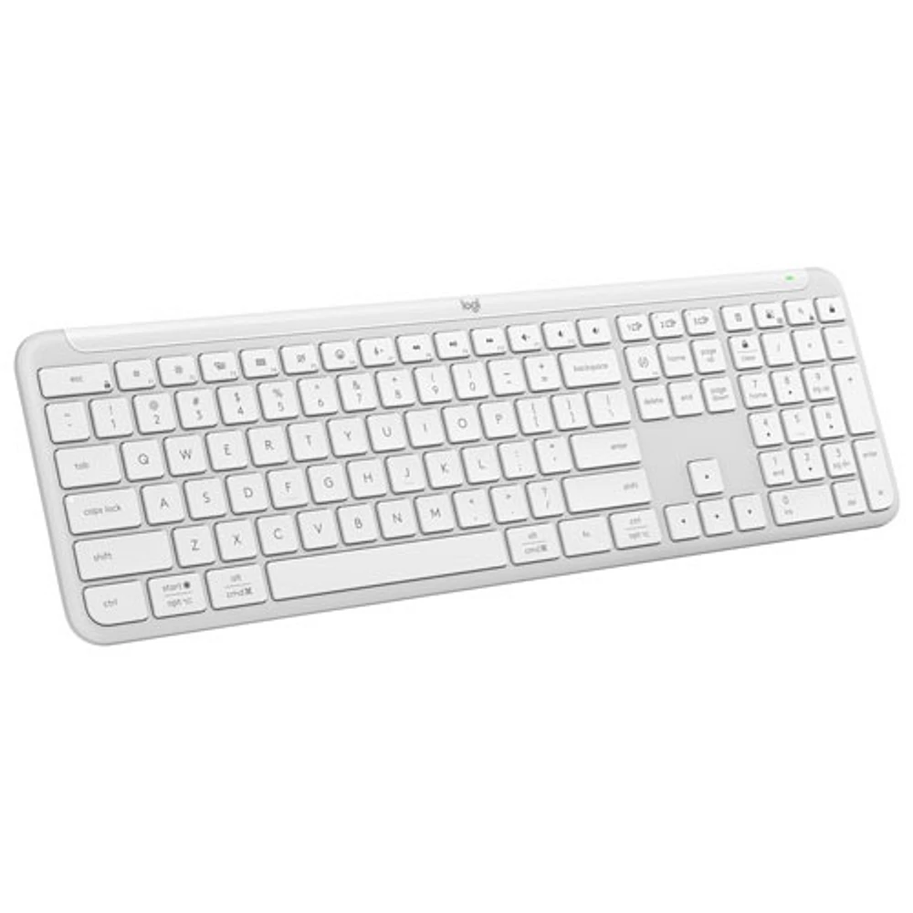 Logitech K950 Signature Slim Wireless Keyboard - Off-White - English - Only at Best Buy