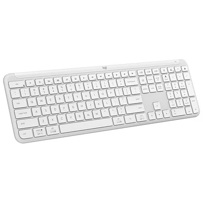 Logitech K950 Signature Slim Wireless Keyboard - Off-White - English - Only at Best Buy