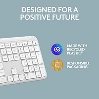 Logitech K950 Signature Slim Wireless Keyboard - Off-White - English - Only at Best Buy