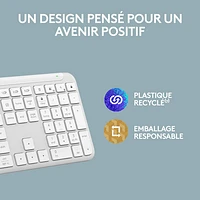 Clavier sans fil Signature Slim K950 de Logitech - Blanc cassé - Anglais - Exclusivité Best Buy