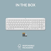 Logitech K950 Signature Slim Wireless Keyboard - Off-White - English - Only at Best Buy