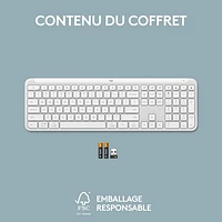 Clavier sans fil Signature Slim K950 de Logitech - Blanc cassé - Anglais - Exclusivité Best Buy