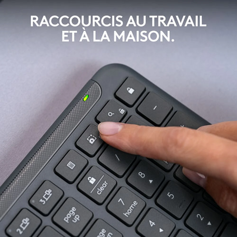 Clavier sans fil pleine grandeur K950 Signature Slim de Logitech - Graphite - Anglais